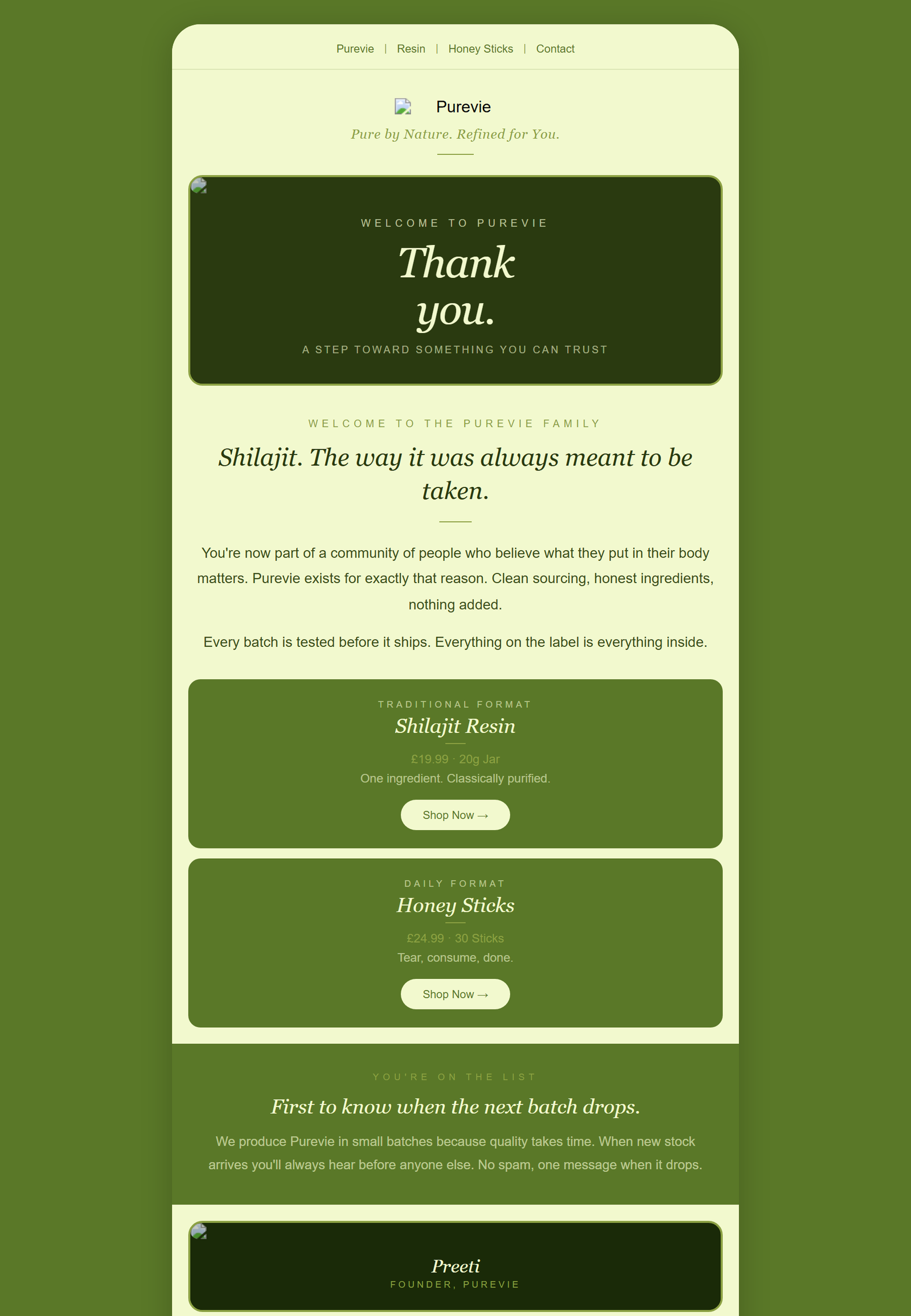 A real email we designed and sent